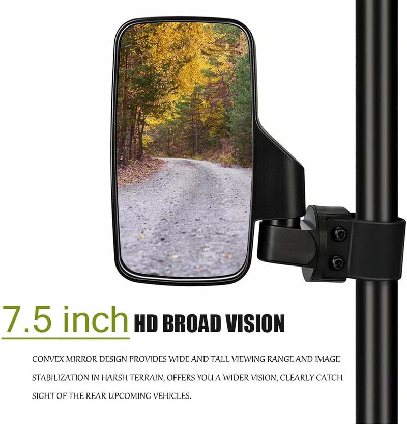Angooni مرايا جانبية لسيارات UTV من أنغوني لأسطوانة 1.75" و 2" (عبوة 2) - Image 2