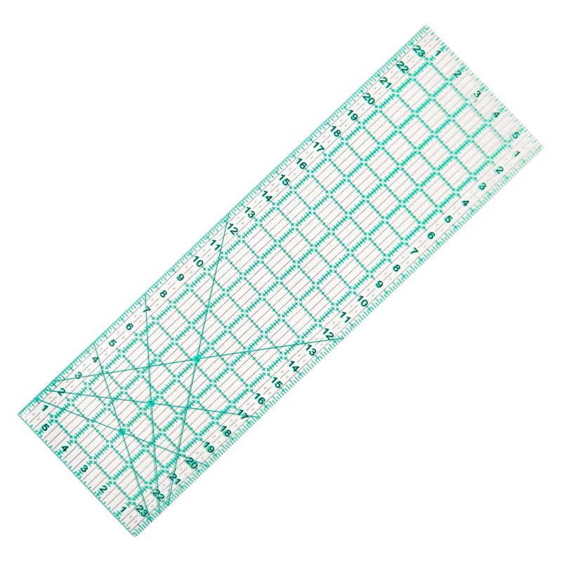 MANUFORE Quilting Ruler 6â€ x 24â€ Sewing Acrylic Ruler Anti-Slip Metric Ruler DIY Quilting Tools with Clear Printed Lines for Precise Cutting - Image 1