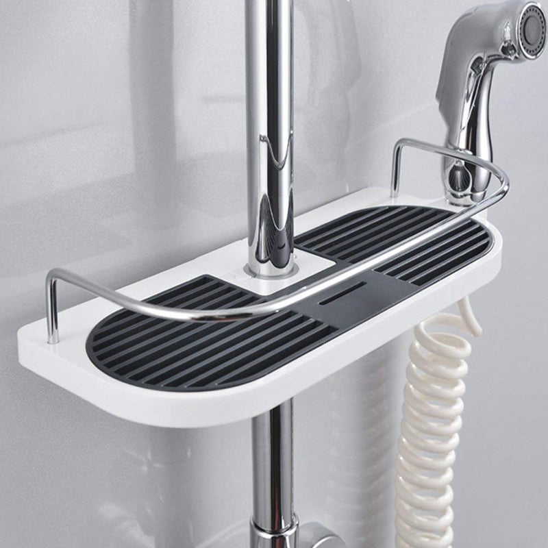LATERN Bathroom Shelf Caddy for Shower Rail Aluminum Bathroom Shower Rack Organizer Holder for Soap Shampoo Conditioner 19mm 25mm