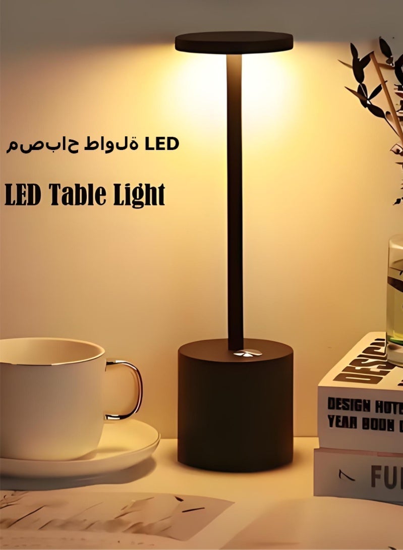 LED Table  Touch Lamp 3 Color,Desk Lamp USB Rechargeable,Portable Black Table Light for Study & Reading,Black - Image 3