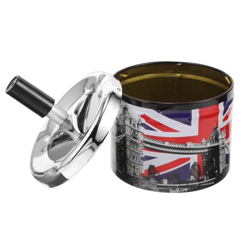 Metal Smokeless Ashtray With Rotating Lid For Desktop Home Office - Image 2