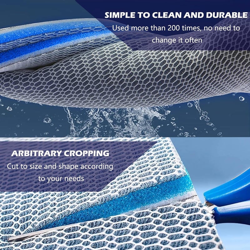 EKIND Aquarium Filter Media 8 Layer Aquarium Filter Sponge, Fish Tank Accessory Sponge Filter, Super Filter Effect, Filter Sponge for Fish Tank Aquarium (10in x 4in) - Image 5