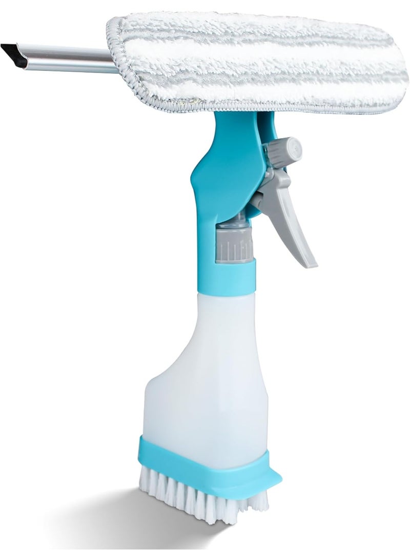 عربست ممسحة للأبواب الزجاجية، ممسحات تنظيف زجاج متعددة الأغراض، منظف زجاج قوي، لزجاج السيارة الأمامي، المطبخ، أبواب الحمامات والدش مع زجاجة رذاذ، ممسحة، أدوات فرشاة - Image 1