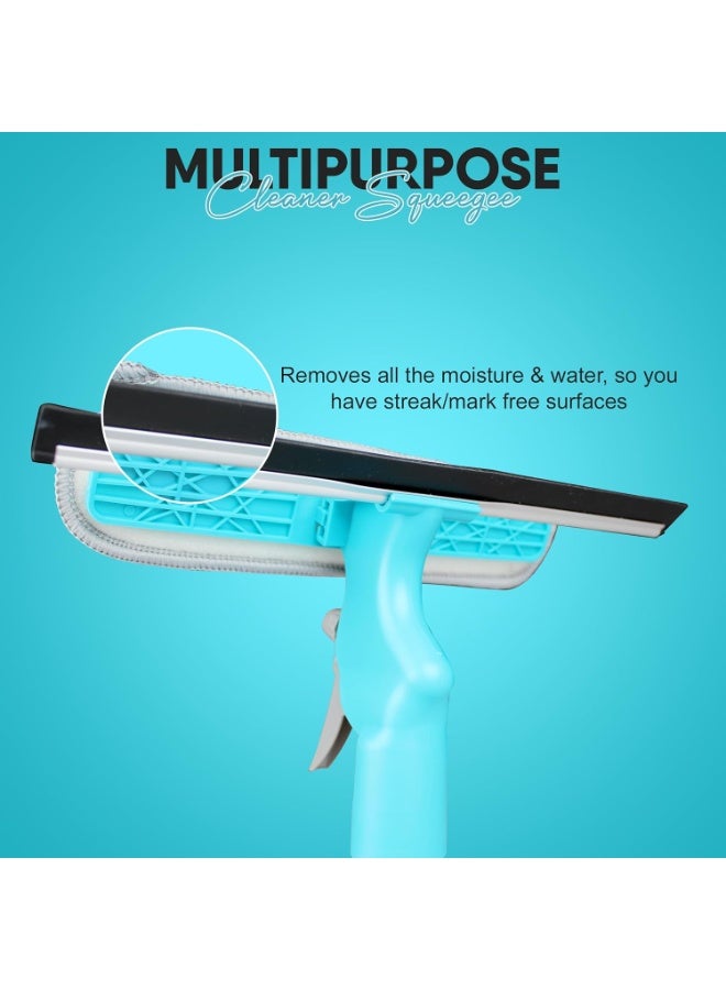 عربست ممسحة للأبواب الزجاجية، ممسحات تنظيف زجاج متعددة الأغراض، منظف زجاج قوي، لزجاج السيارة الأمامي، المطبخ، أبواب الحمامات والدش مع زجاجة رذاذ، ممسحة، أدوات فرشاة - Image 3