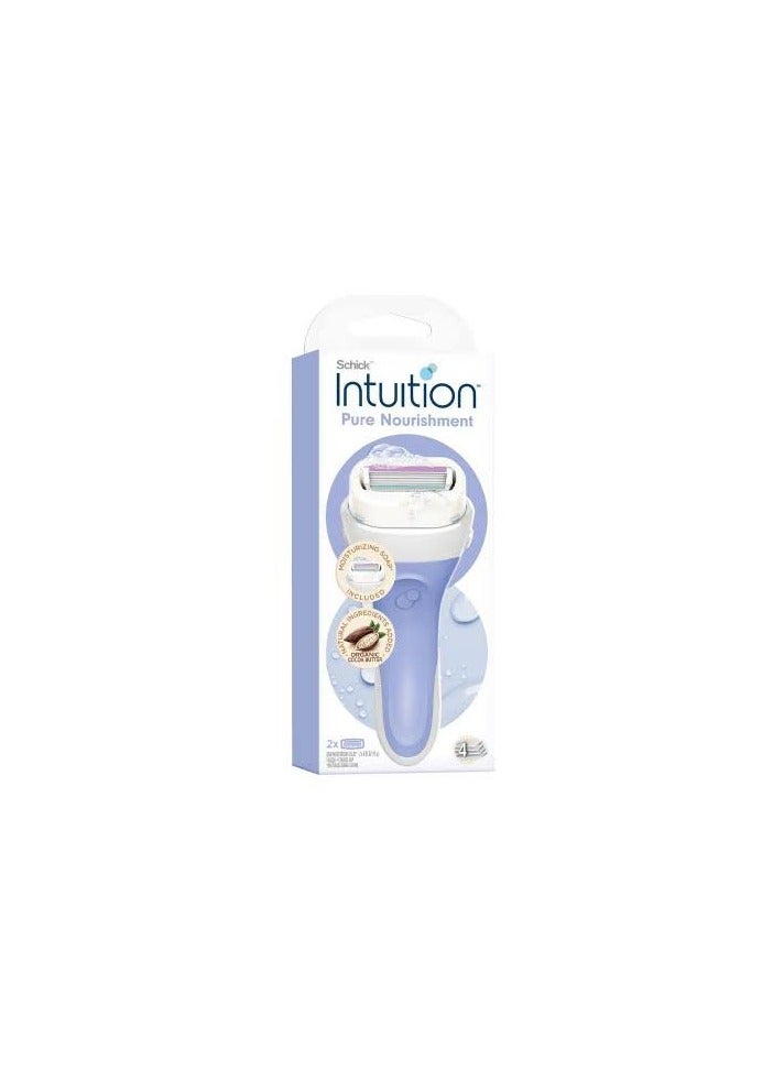 schick Intuition Pure Nourishment razor blades for women with original  cocoa butter organil