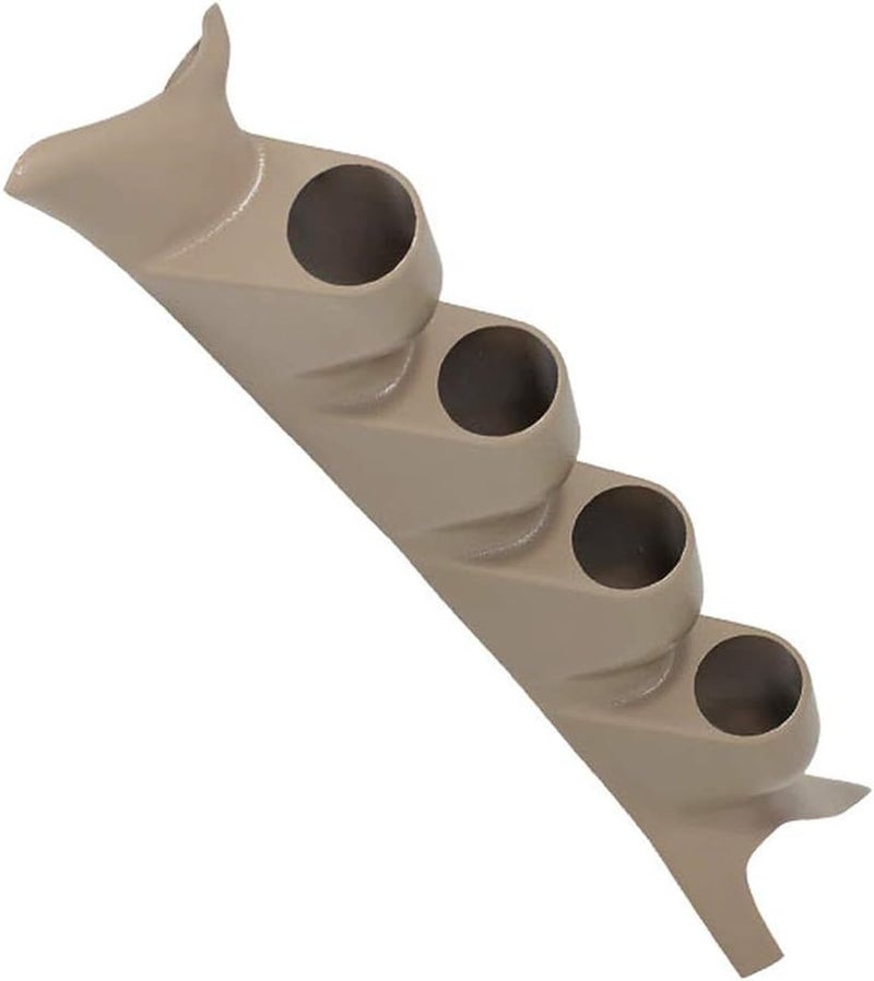 GLOWSHIFT Tan Quad Pillar Gauge Pod Compatible with Ford Super Duty F-250 F-350 Power Stroke 1999-2007 - Factory Color Matched - ABS Plastic - UV Protected - Mounts (4) 2-1/16" (52mm) Gauges - Image 1