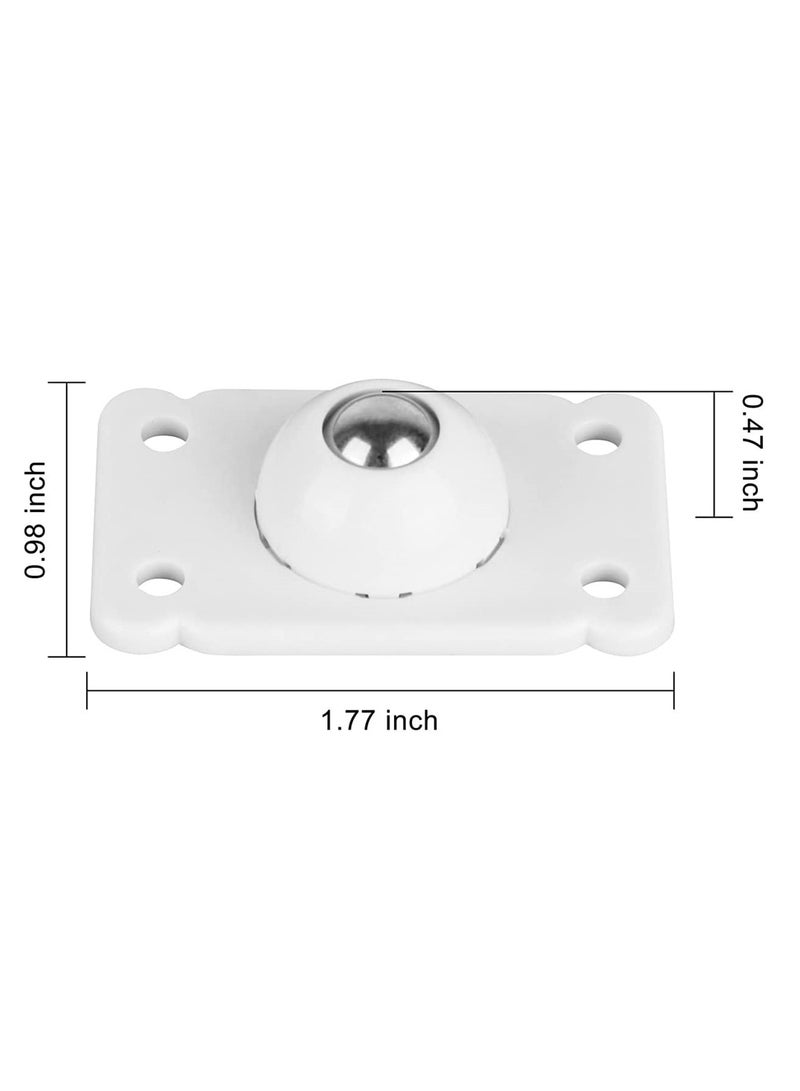 Excefore 4 Pieces Self Adhesive Casters Mini Swivel Wheels 360 Degree Swivel Wheels Stainless Steel Material Handling Board Casters Adhesive Pulleys for Boxes Trash Can Small Furniture Cabinets  - Image 5