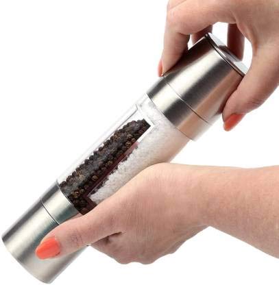 Savpesh Dual Side Stainless Steel Material Made Salt Pepper Grinder Mixer Burr Mill for Kitchen Use Tool Grinder Mixer Burr Mill Tool for Outdoor Grilling Food Making Supply - Image 3
