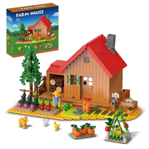 CHUANGPIN Friends Farm House Building Set Compatible with Lego for Adults Farm Building Kit with Animals for Boys and Girls Halloween 845 pcs - Image 1