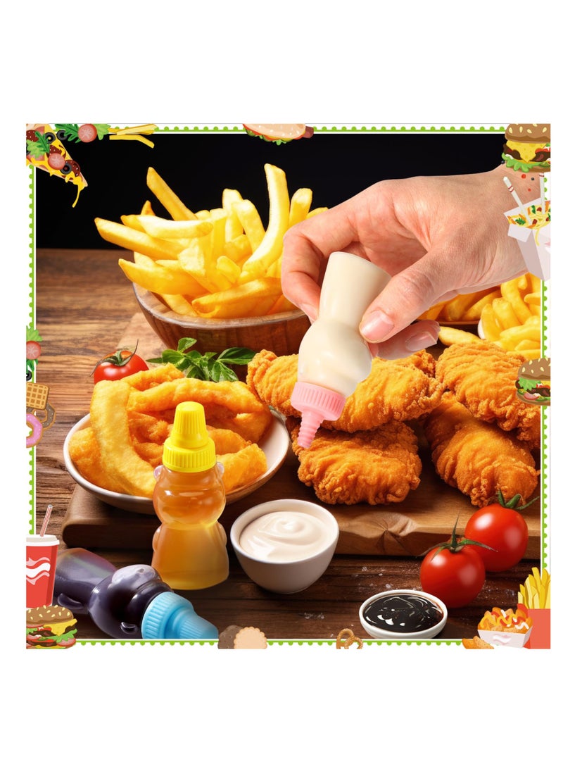 Zikra مجموعة 16 زجاجة صلصة مصغرة سعة 25 مل على شكل دب - Image 5