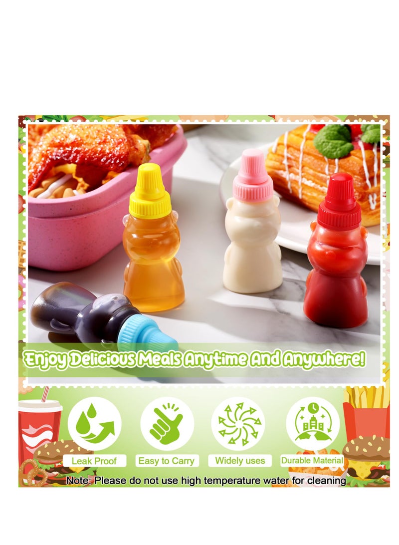 Zikra مجموعة 16 زجاجة صلصة مصغرة سعة 25 مل على شكل دب - Image 3