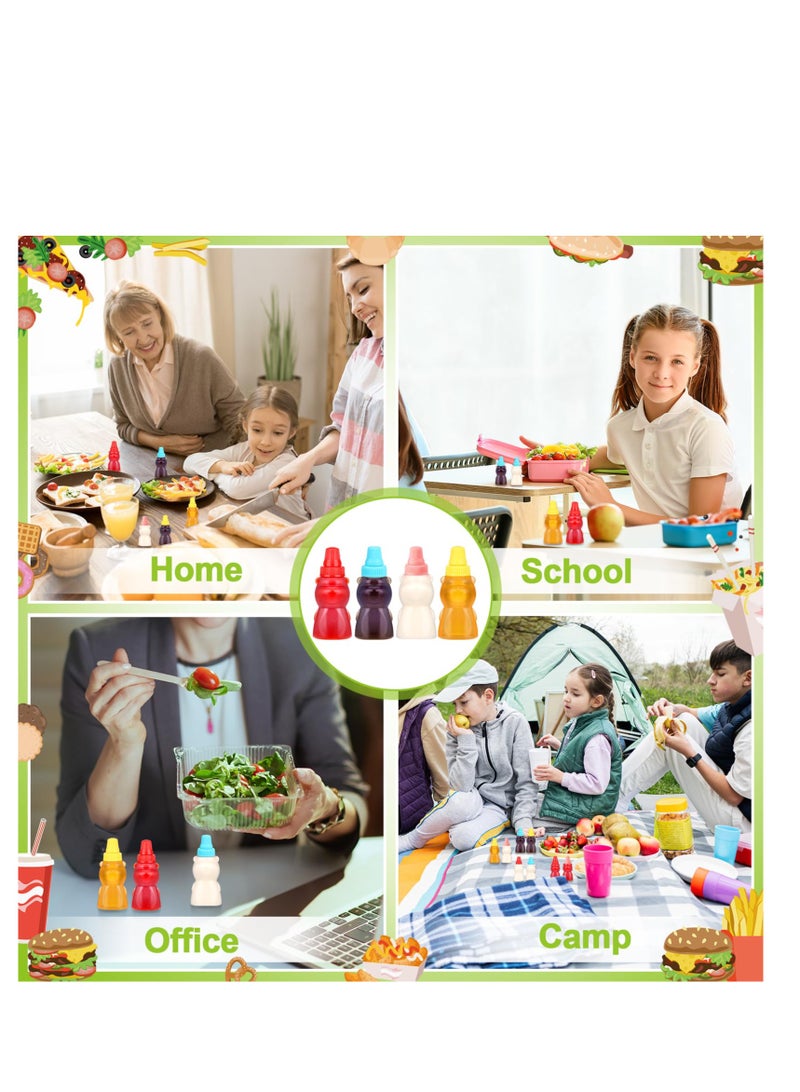 Zikra مجموعة 16 زجاجة صلصة مصغرة سعة 25 مل على شكل دب - Image 4