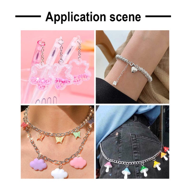 PH PandaHall Pandahall Mixed Size 4-10mm Iron Open Jump Rings Silver Plated Unsoldered Round Ring Connectors for Chainmail Jewelry Bracelet Necklace Making - Image 5