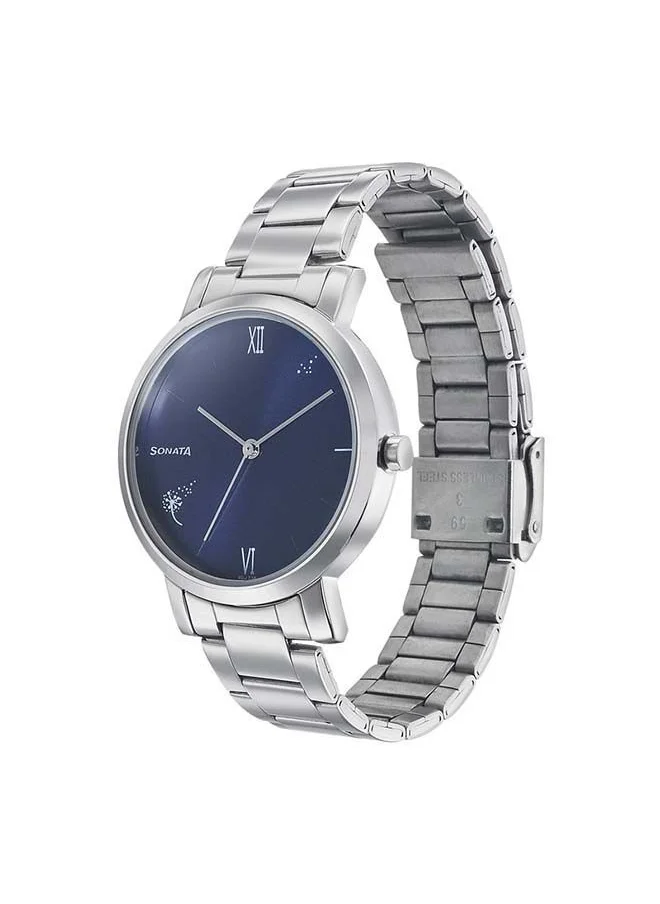 سوناتا Round Shape Stainless Steel Analog Wrist Watch 8164SM01