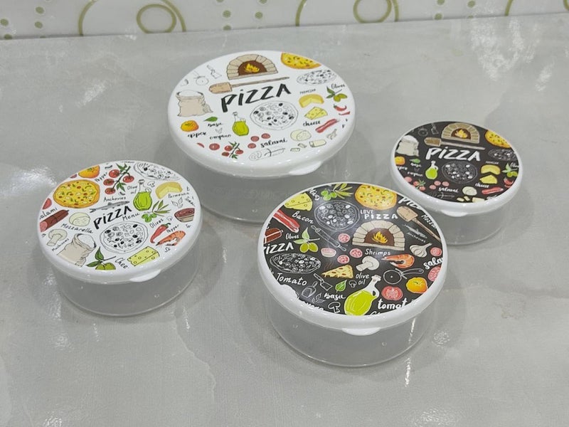 Genaric Aksa Verde 4 Piece Round Food Container Set, Random Shape, Different Capacities