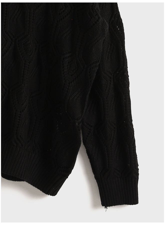 LC WAIKIKI Crew Neck Hole-Knitted Women's Knitwear Sweater - Image 4