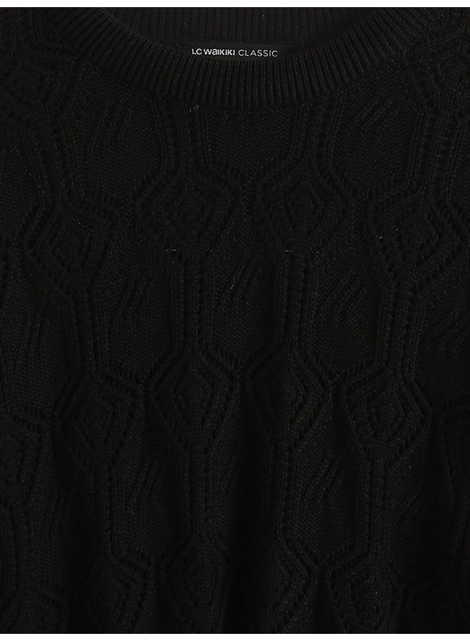 LC WAIKIKI Crew Neck Hole-Knitted Women's Knitwear Sweater - Image 3