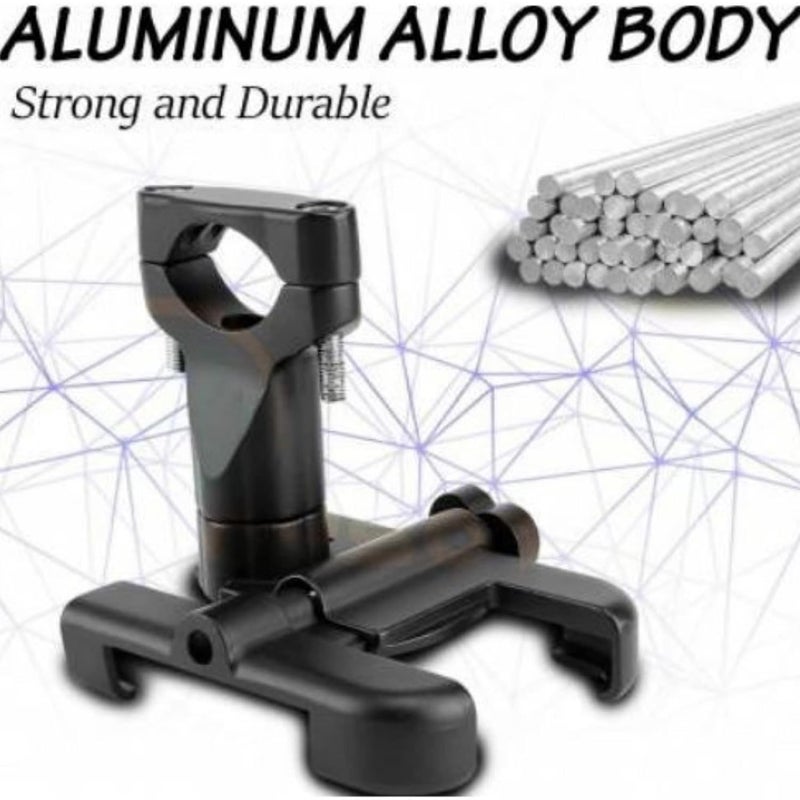 CELLMASTER Metal Mobile Phone Holder for Bike Motorcycle Handlebar Mount - Cell Stand for Bikes - Image 2