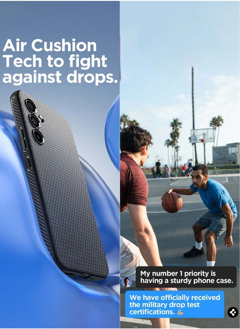 Spigen - Liquid Air Samsung Galaxy A54 5G Case Cover - Matte Black - Image 1