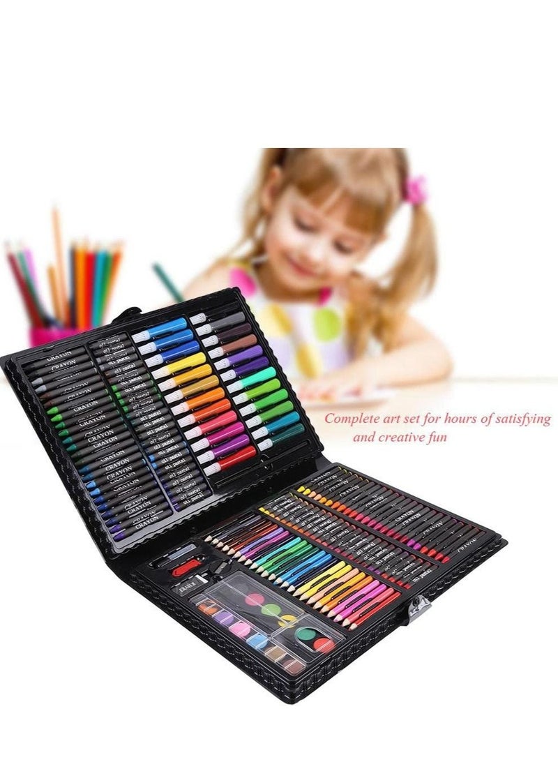PAMEER 168 Pieces Kids Art Kit, Art Set, Drawing Box has Watercolors Markers Crayons Color Pencils Oil Pastels Glue Portable Drawing Set makes Great Gift for Artists - Image 1