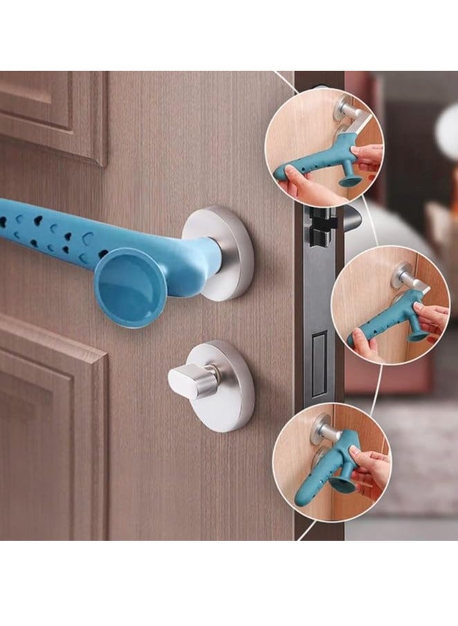 (3 Pieces) Silicone Door Stopper Set – Non-Slip, Soft & Durable Multicolor Door Holders for Home, Office, and School – Flexible Wedge Design Protects Walls & Floors, Keeps Doors Securely Open or Closed - Image 1