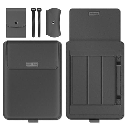 Tech Trendz TechTrendz Premium 3 in 1 Multifunction Slim PU Leather Laptop Sleeve Bag for MacBook Neo 13 inch (A18 Pro Chip,2026) A3404, Laptop Cover Bag 11-14 Inch (with Integrated Mouse Pad) – Grey - Image 1