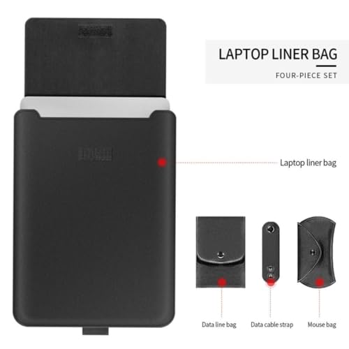 Tech Trendz TechTrendz Premium 3 in 1 Multifunction Slim PU Leather Laptop Sleeve Bag for MacBook Neo 13 inch (A18 Pro Chip,2026) A3404, Laptop Cover Bag 11-14 Inch (with Integrated Mouse Pad) – Grey - Image 5