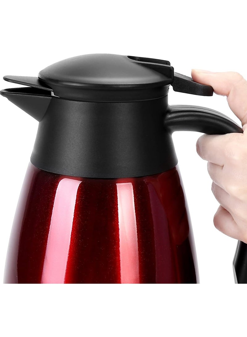 GearRoot GearRoot 68oz Coffee Carafe Airpot Insulated Coffee Thermos Urn Stainless Steel Vacuum Thermal Pot Flask for Coffee, Hot Water, Tea, Hot Beverage - Keep 12... - Image 4