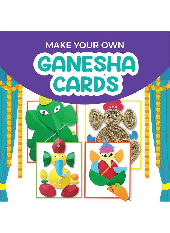 Lighthouse - LIGHTHOUSE Make Your Own Ganesha Cards Kit for Kids | Art and Craft Kit for 6+ Year Kids | Create 4 Ganesha Cards, Includes - Greetings Card, Cutouts, Jute Rope, Sequence, Glue and More - Image 1