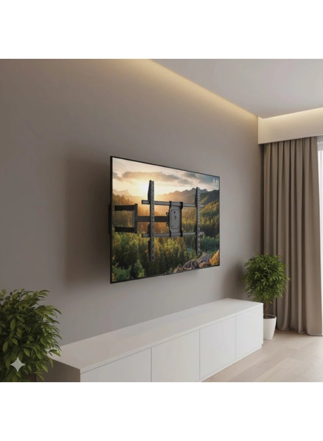 بيتيك حامل تلفزيون جداري متحرك بالكامل لشاشات LED/LCD مقاس 50–120 بوصة، حامل مفصلي ثقيل التحمل، قدرة تحمل 130 كجم (286 رطل)، يدعم VESA حتى 900×600 مم، مع إمكانية التدوير والإمالة، مدى تمدد من 60 إلى 800 مم، أسود | TF-P96 - Image 2