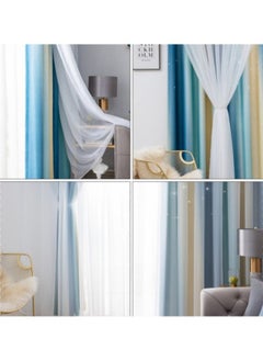KYD Fabric Nation Blackout Curtains Thermal Insulated Bedroom Curtains for Living Room 100x200cm  - Image 5