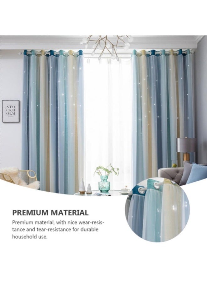 KYD - Fabric Nation Blackout Curtains Thermal Insulated Bedroom Curtains for Living Room 100x200cm - Image 1