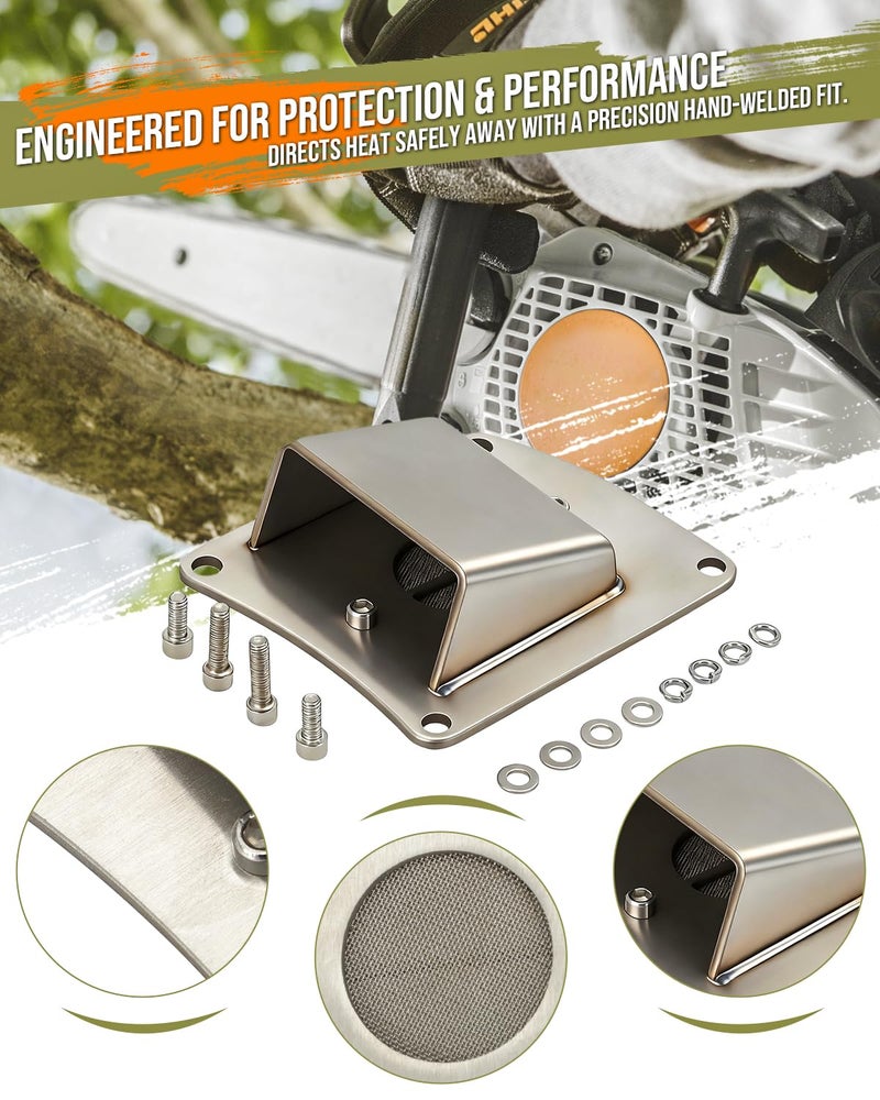 Foruly for MS500i Performance Muffler - 304 Stainless Steel Bolt-On Upgrade for MS 500i Chainsaw - Increases Power & Reduces Heat - Image 4