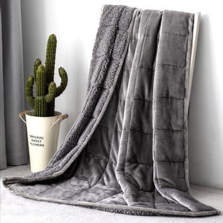 Topblan Sherpa Fleece Weighted Blanket 15lbs Uniformed Color with Fuzzy Fleece and Shaggy Sherpa to Help with Better Sleep 48x72 inches Grey - pzsku/ZE24DA9DEFAD1850651F9Z/45/1749491426/93a77e29-c5bf-4425-96d6-4cfb8009fae4