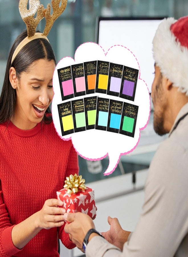 Motipuns 36 Pcs Employee Appreciation Gifts Bulk Inspirational Sticky Notes Pad Holder Office Staff Thank You Gifts Ideas Team Work Sticky Notes OPP Bags for Teacher Coworker Staff Nurse (Black) - Image 3
