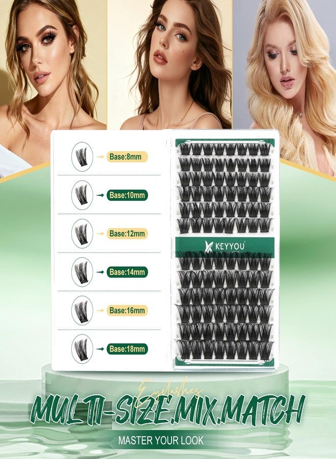 KEYYOU Lash Clusters 96pcs Eyelash Clusters Y02 D Curl 12mm Individual Lashes KEYYOU Volume Wispy Lash Extension Soft&Comfortable Easy DIY at Home(Y02,D-12mm) - Image 4