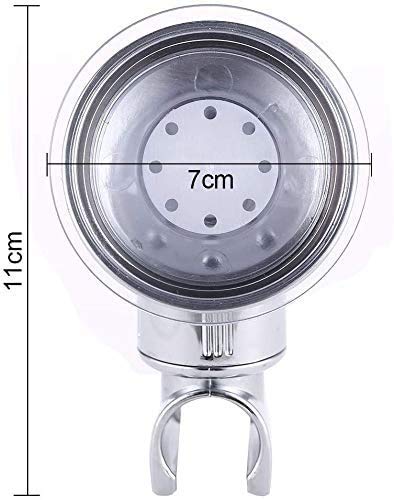 OUO Adjustable Shower Head Holder, Bathroom Suction Cup Handheld Shower Head Bracket, Removable Handheld Showerhead & Wall Mounted Suction Bracket (Silver) - Image 3