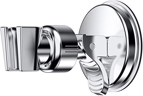 OUO Adjustable Shower Head Holder, Bathroom Suction Cup Handheld Shower Head Bracket, Removable Handheld Showerhead & Wall Mounted Suction Bracket (Silver) - Image 2