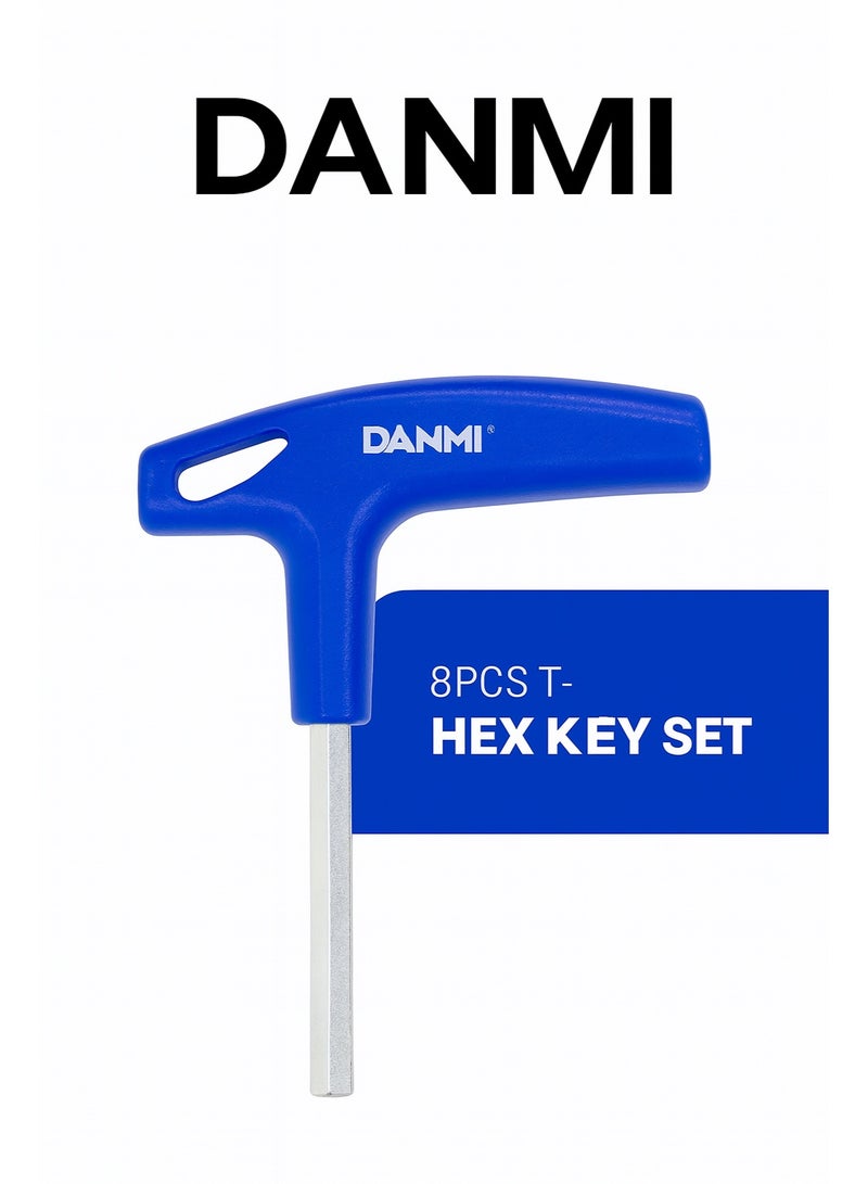 DANMI 8PCS T-Handle Hex Key Set – Professional 2–10 mm Sizes (ART: 170298) - Image 3