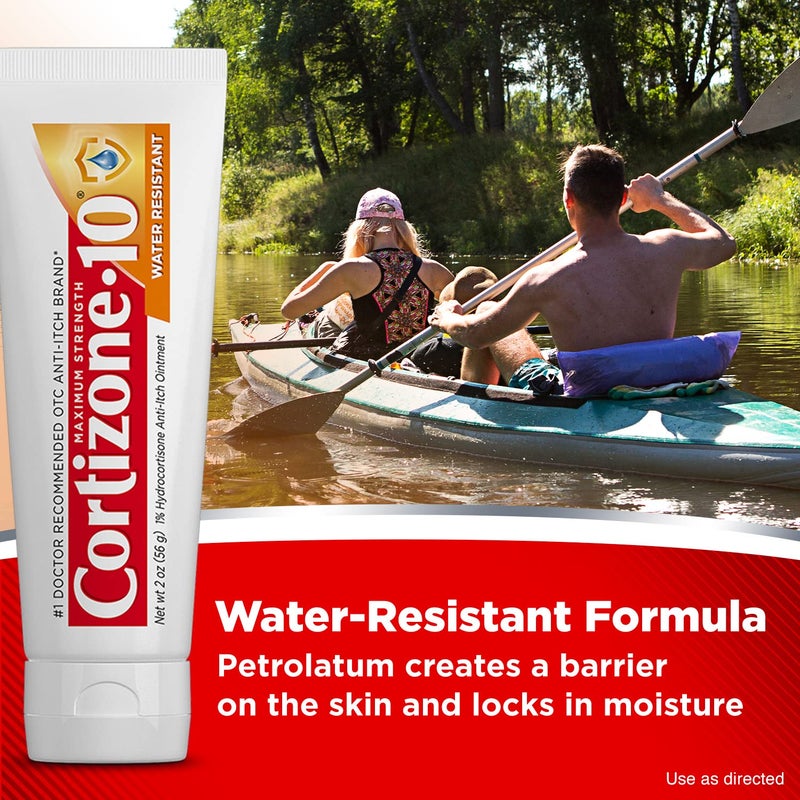 Cortizone 10 Cortizone-10 Maximum Strength Water Resistant Anti-Itch Ointment, 1% Hydrocortisone, 2 oz. (Old Packaging) - Image 4