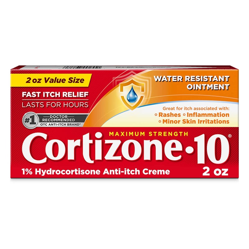 Cortizone 10 Cortizone-10 Maximum Strength Water Resistant Anti-Itch Ointment, 1% Hydrocortisone, 2 oz. (Old Packaging) - Image 1