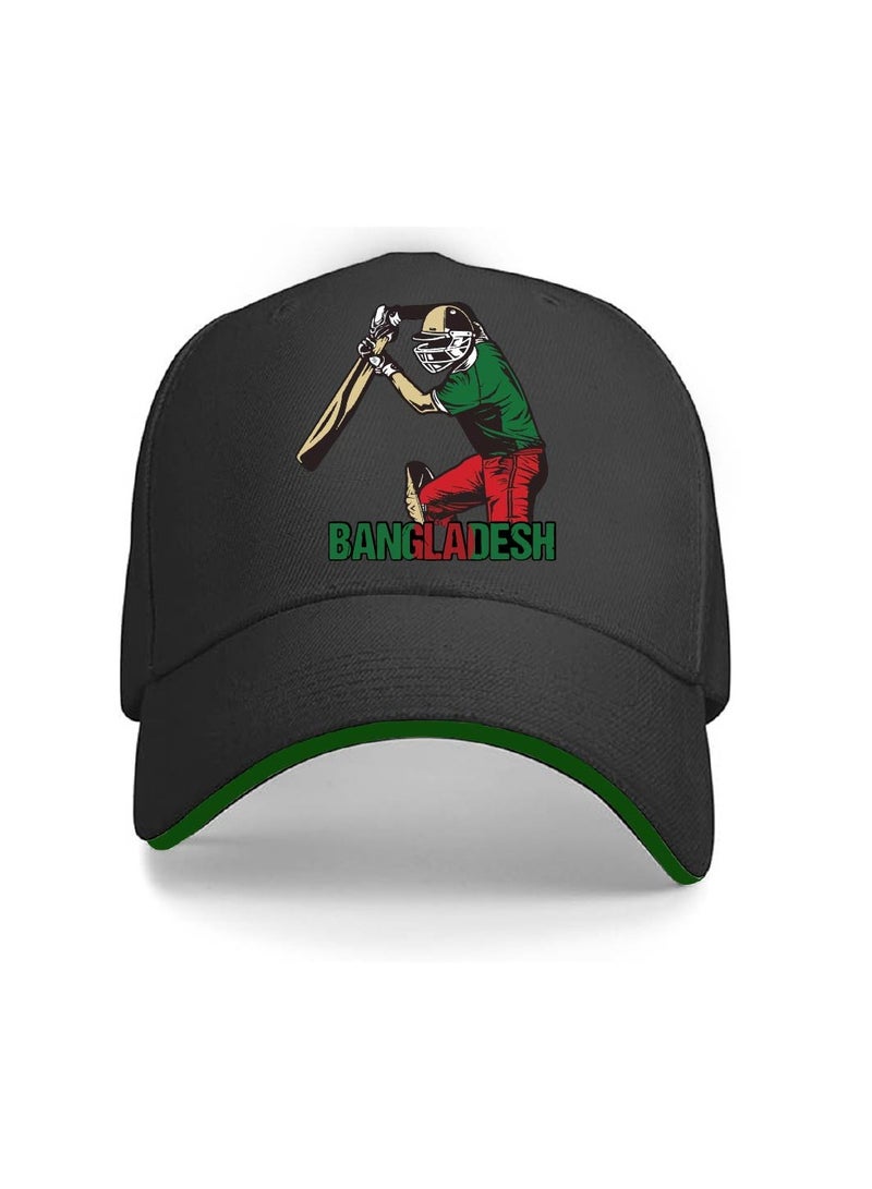 برينت شوب فور مي مجموعة مشجعي رياضة الكريكيت البنجلاديشية - عبوة مكونة من 3 قطع - قبعة وحقيبة برباط وعلم يدوي - مثالية للمباريات والمناسبات والاستخدام اليومي - مثالية لعشاق الرياضة - Image 4