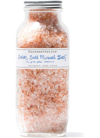 Farmaesthetics Farmaesthetics Pink Petal Roses Solar Salt Mineral Bath 16 oz  Ethically Sourced Sustainable Beauty  Clean All Natural Small Batch Skincare 