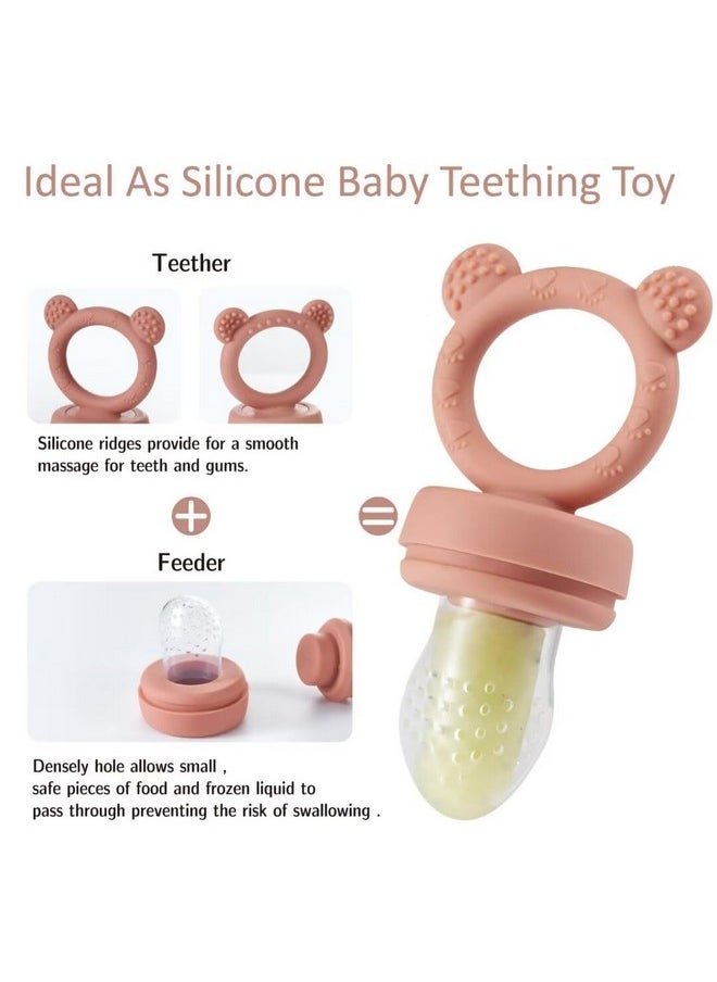 KERRT KEERT Baby Fruit Feeder with Popsicle Mold, Teething Teethers for Babies 3-12 Months,Teething Toys for Babies Feeding Gift  - Image 2