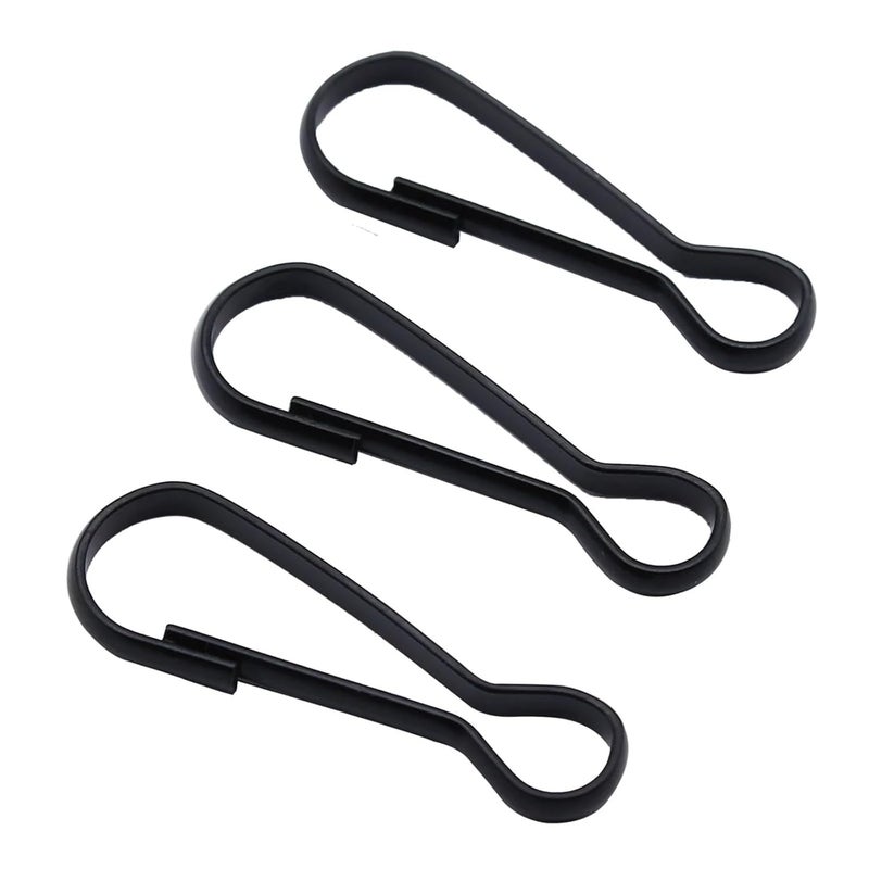 Matte Black 40mm Stainless Steel Gourd Spring Hooks 200pcs For DIY Jewelry Key Chain - Image 2