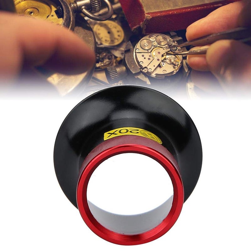 Eye Loupe 20x Watchmakers Inspection Jewelers Loupe Aluminum Alloy Magnifier Metal Sapphire