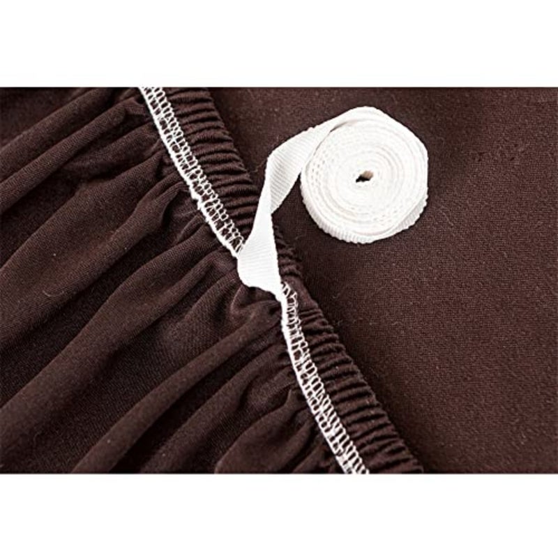 Super Soft Sofa Cover, 1/2/3/4 Seater Full Cover Sofa Protective Cover, All Seasons, with Non-slip Foam Stick 3 Seater, Brown - Image 4