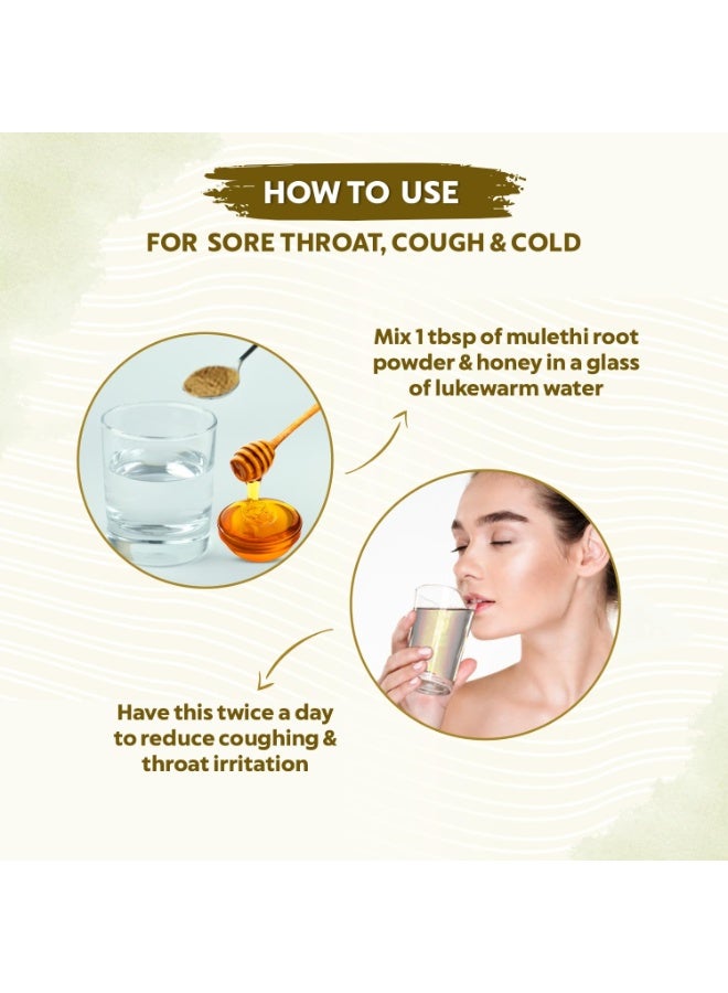 INDUS VALLEY 100% Natural Pure Mulethi Powder Yashtimadhu Licorice Glycyrrhiza Glabra for Glowing Skin Face Pack Tan Removal Hair Fall Control (100g) - Image 5