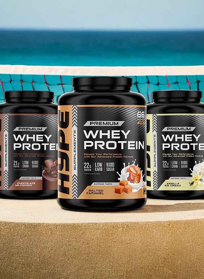 هايب مسحوق واي بروتين نكهة ميلك شيك الشوكولاتة | ١ كيلوغرام | ٢٢ غرام بروتين، قليل السكر لنمو العضلات - Image 2