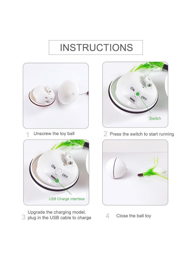 NIBEMINENT Interactive Rolling Ball Toy For Cat Pink 8 x 7.5 8cm - Image 4